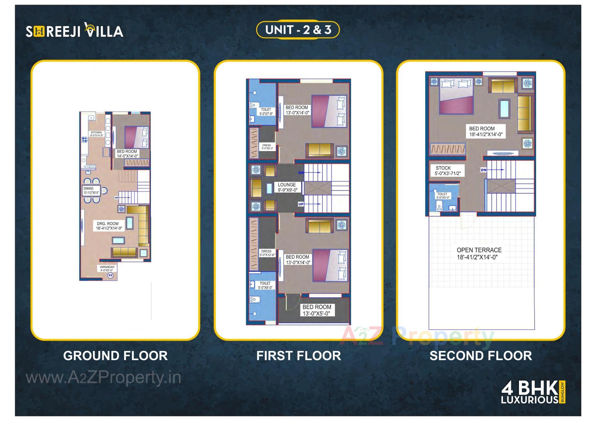 Layout of real estate project Shreeji Villa located at Maninagar, Ahmedabad, Gujarat