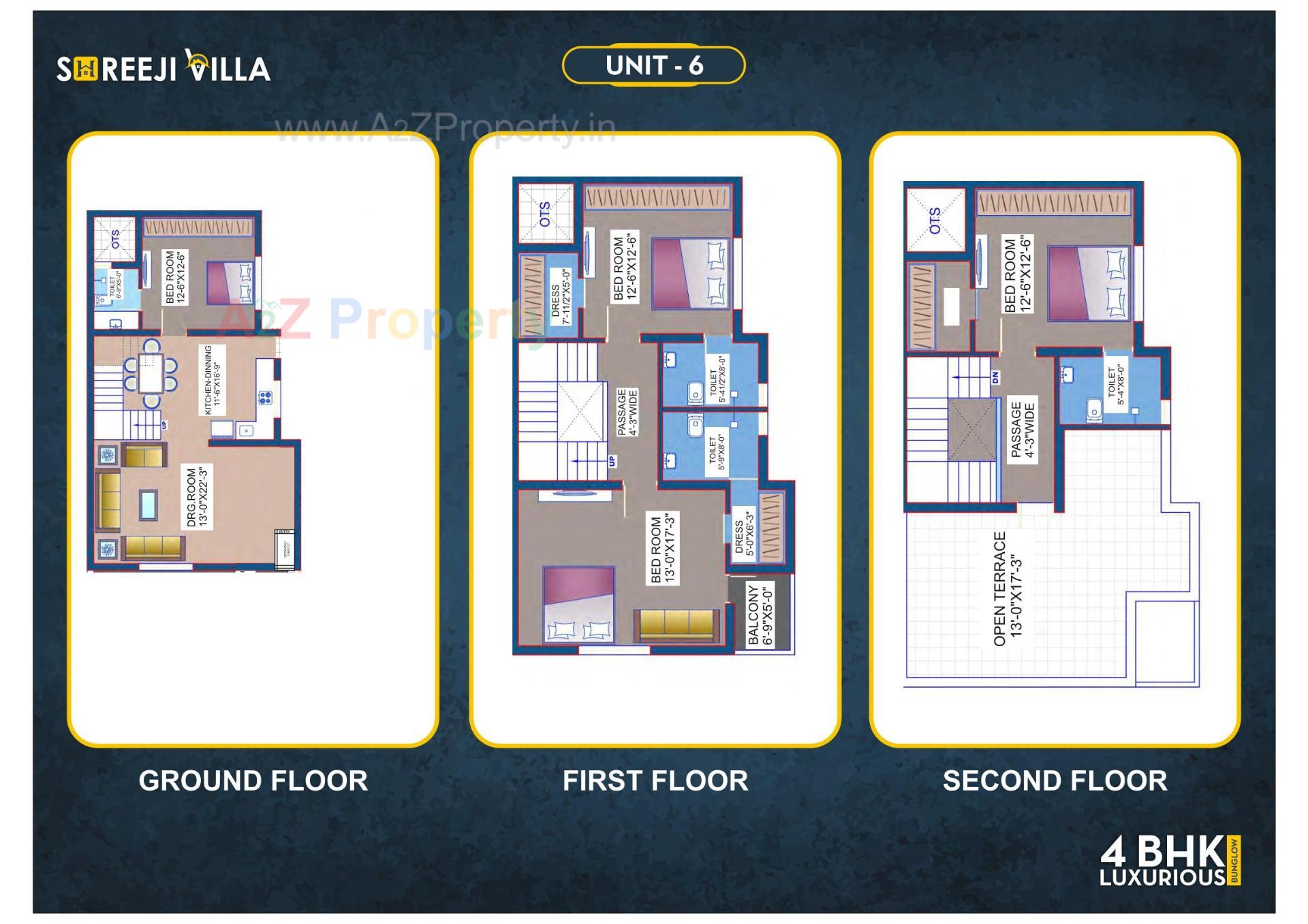Layout of real estate project Shreeji Villa located at Maninagar, Ahmedabad, Gujarat