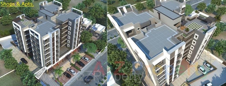 3D Elevation of real estate project Shreekunj Elegance located at Sola, Ahmedabad, Gujarat