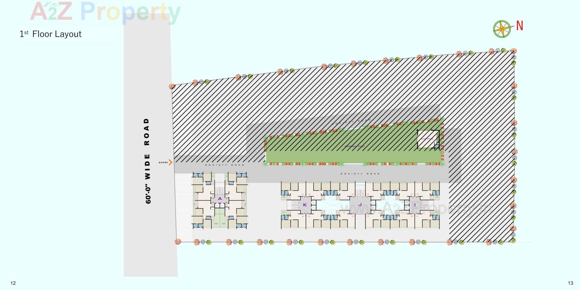 Layout of real estate project Shreem Avdhesh located at Odhav-r-s-no--197, Ahmedabad, Gujarat