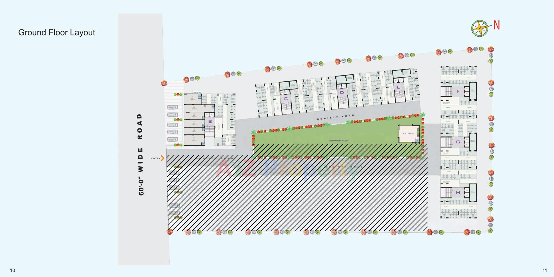 Layout of real estate project Shreem Avdhesh located at Odhav-rs-no-197-t-p-no-43, Ahmedabad, Gujarat