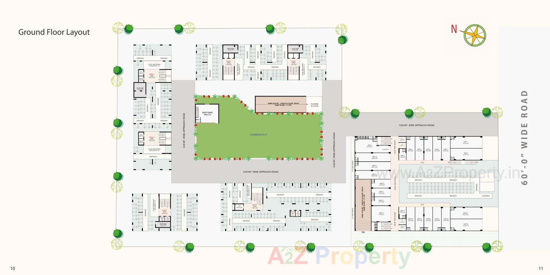 Layout of real estate project Shreem Luxuria located at Hanspura, Ahmedabad, Gujarat