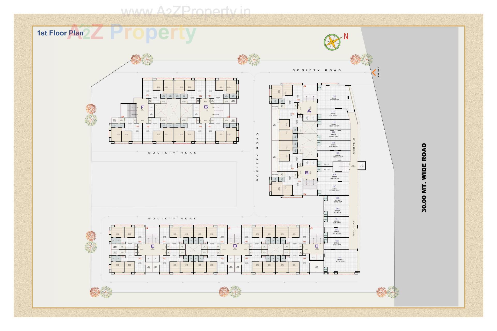 Layout of real estate project Shreem Maxima located at Nikol, Ahmedabad, Gujarat