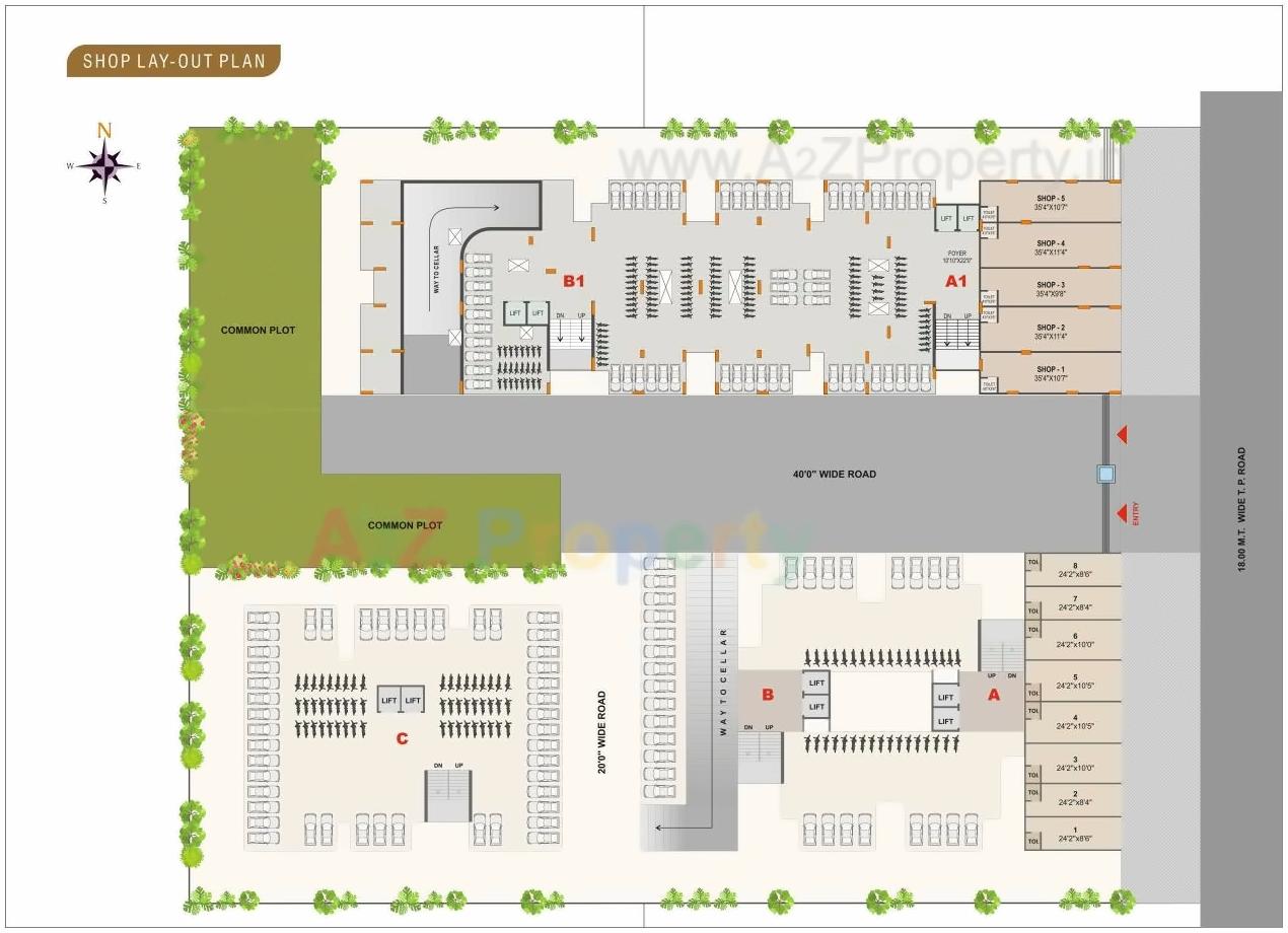 Layout of real estate project Shreemad Elegance located at Nikol, Ahmedabad, Gujarat