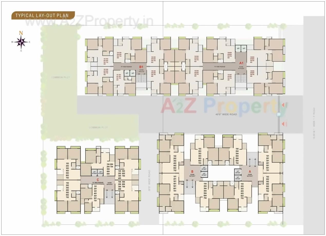 Layout of real estate project Shreemad Elegance located at Nikol, Ahmedabad, Gujarat