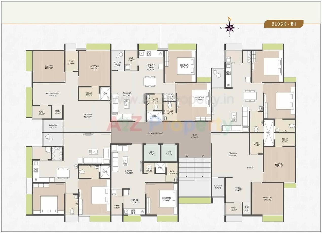 Layout of real estate project Shreemad Elegance located at Nikol, Ahmedabad, Gujarat