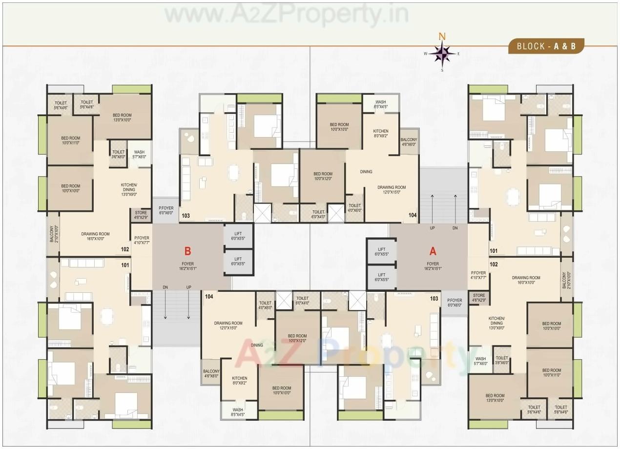 Layout of real estate project Shreemad Elegance located at Nikol, Ahmedabad, Gujarat