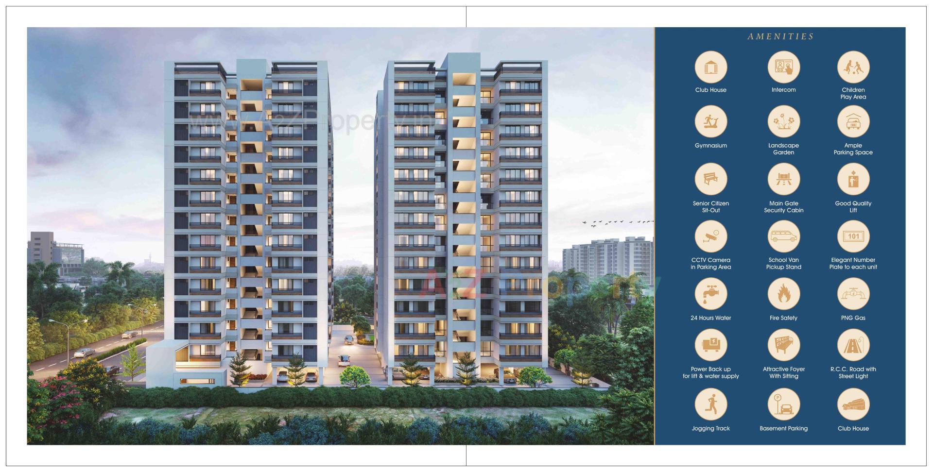 3D Elevation of real estate project Shreemad Exotica located at Hanspura, Ahmedabad, Gujarat