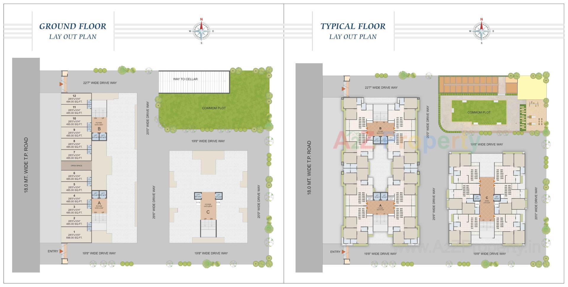 Layout of real estate project Shreemad Exotica located at Hanspura, Ahmedabad, Gujarat