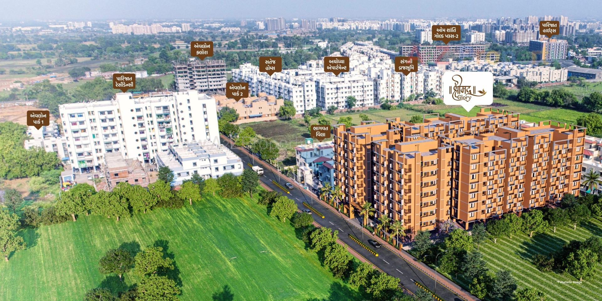 3D Elevation of real estate project Shreemad Glory located at Vatva, Ahmedabad, Gujarat