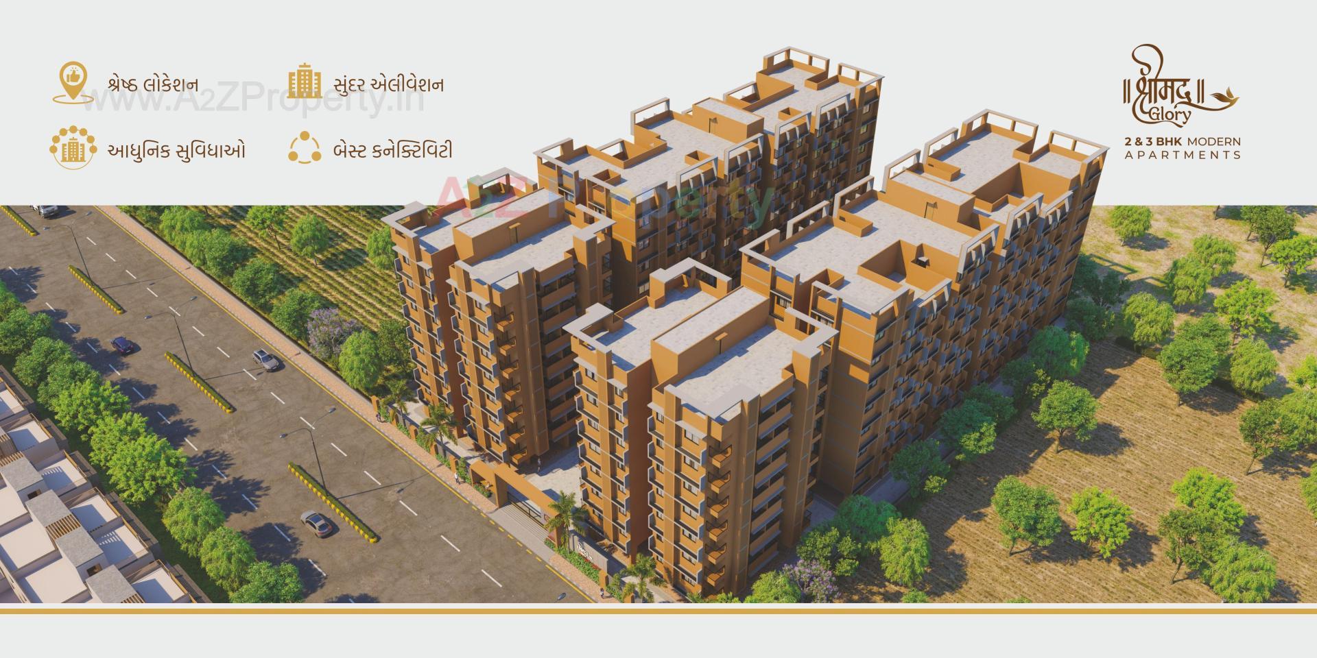 3D Elevation of real estate project Shreemad Glory located at Vatva, Ahmedabad, Gujarat