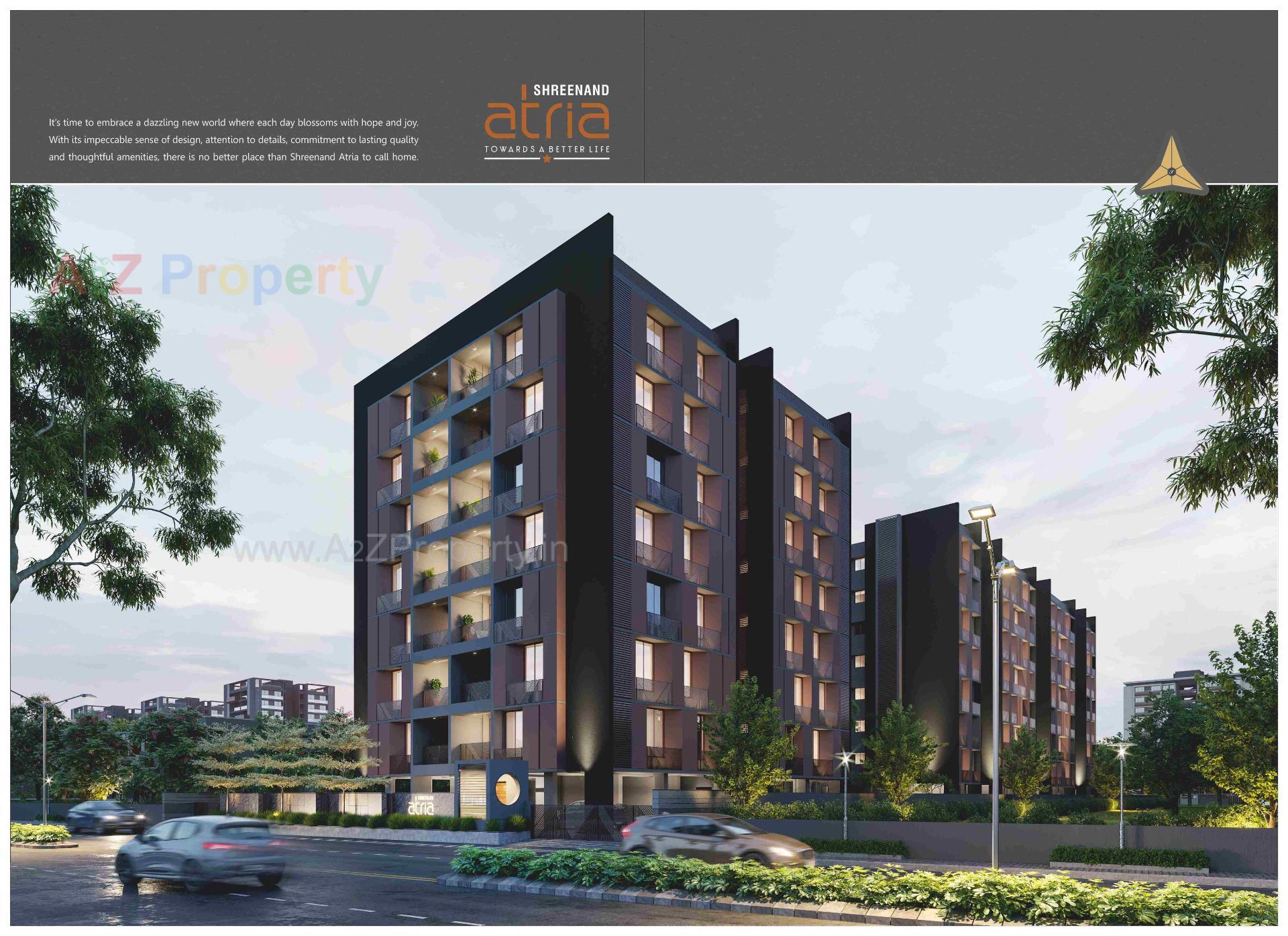 3D Elevation of real estate project Shreenand Atria located at Sanand, Ahmedabad, Gujarat