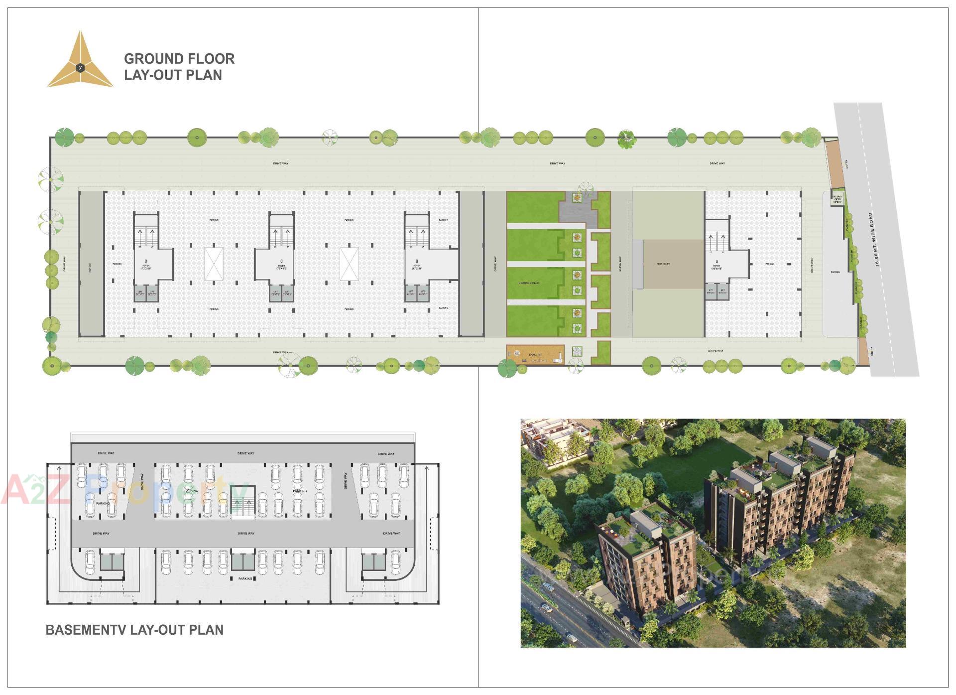 Layout of real estate project Shreenand Atria located at Sanand, Ahmedabad, Gujarat