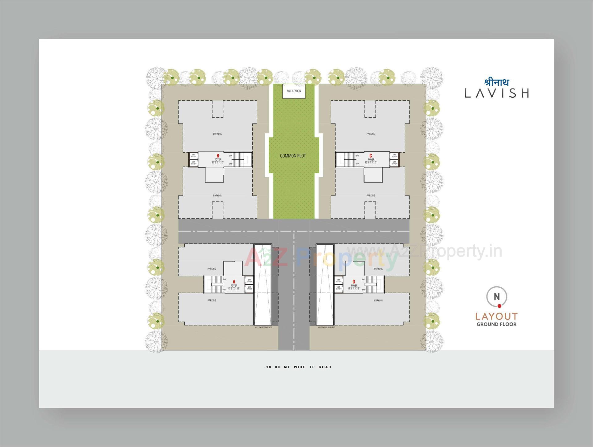 Layout of real estate project Shreenath Lavish located at Vastral, Ahmedabad, Gujarat