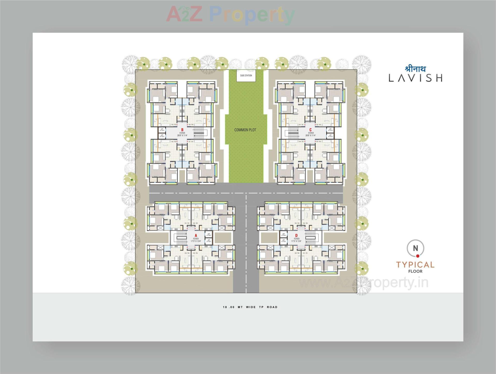 Layout of real estate project Shreenath Lavish located at Vastral, Ahmedabad, Gujarat