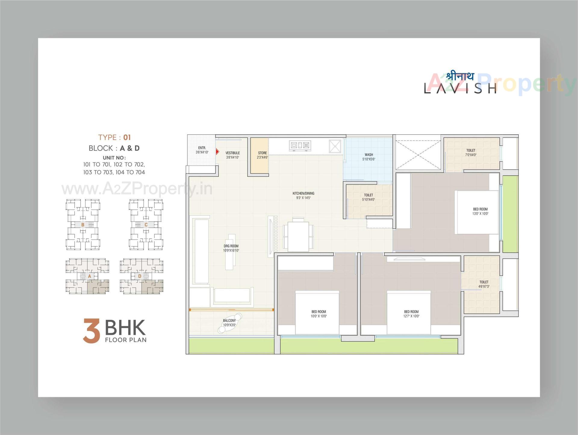 Layout of real estate project Shreenath Lavish located at Vastral, Ahmedabad, Gujarat