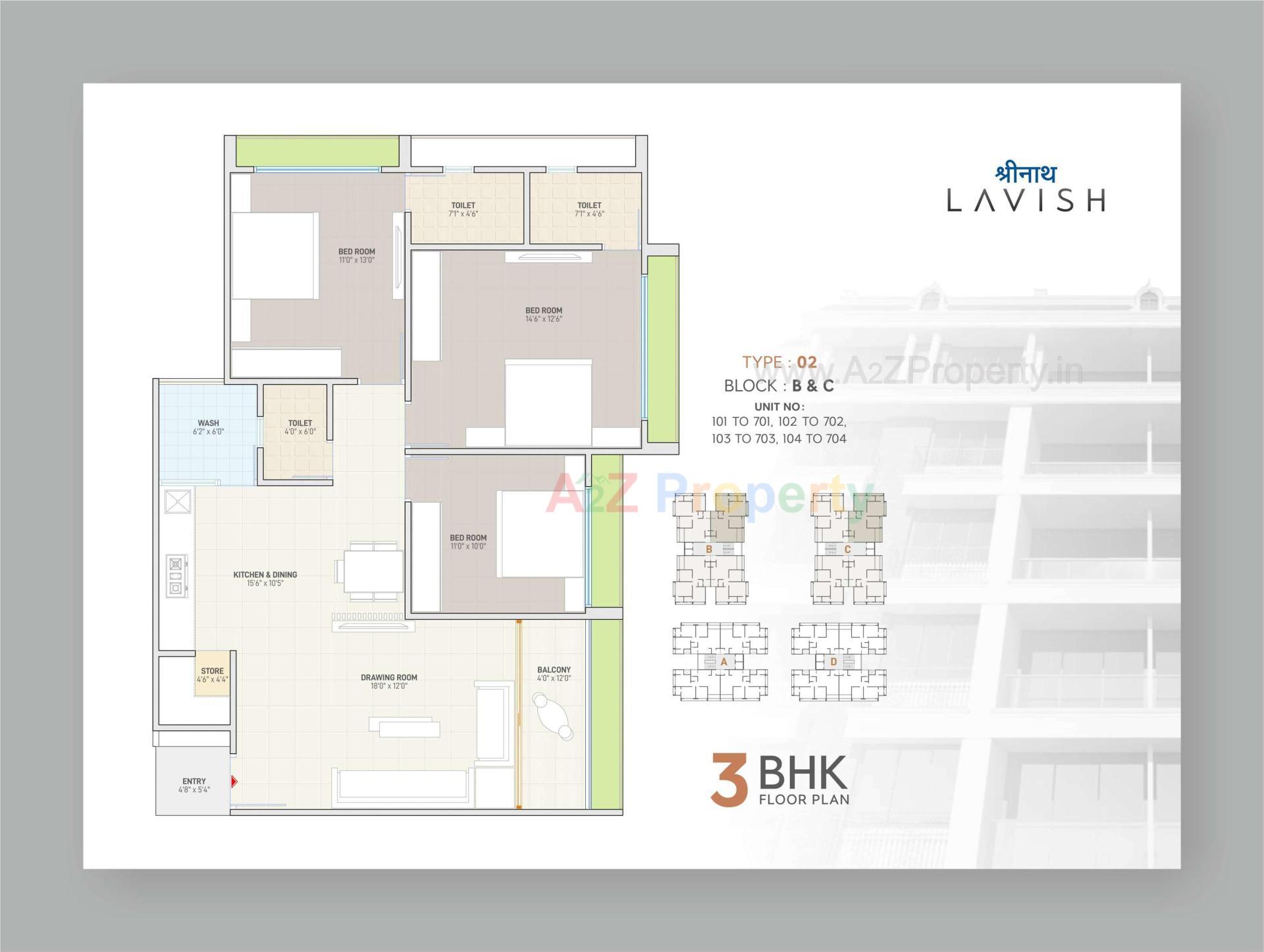 Layout of real estate project Shreenath Lavish located at Vastral, Ahmedabad, Gujarat
