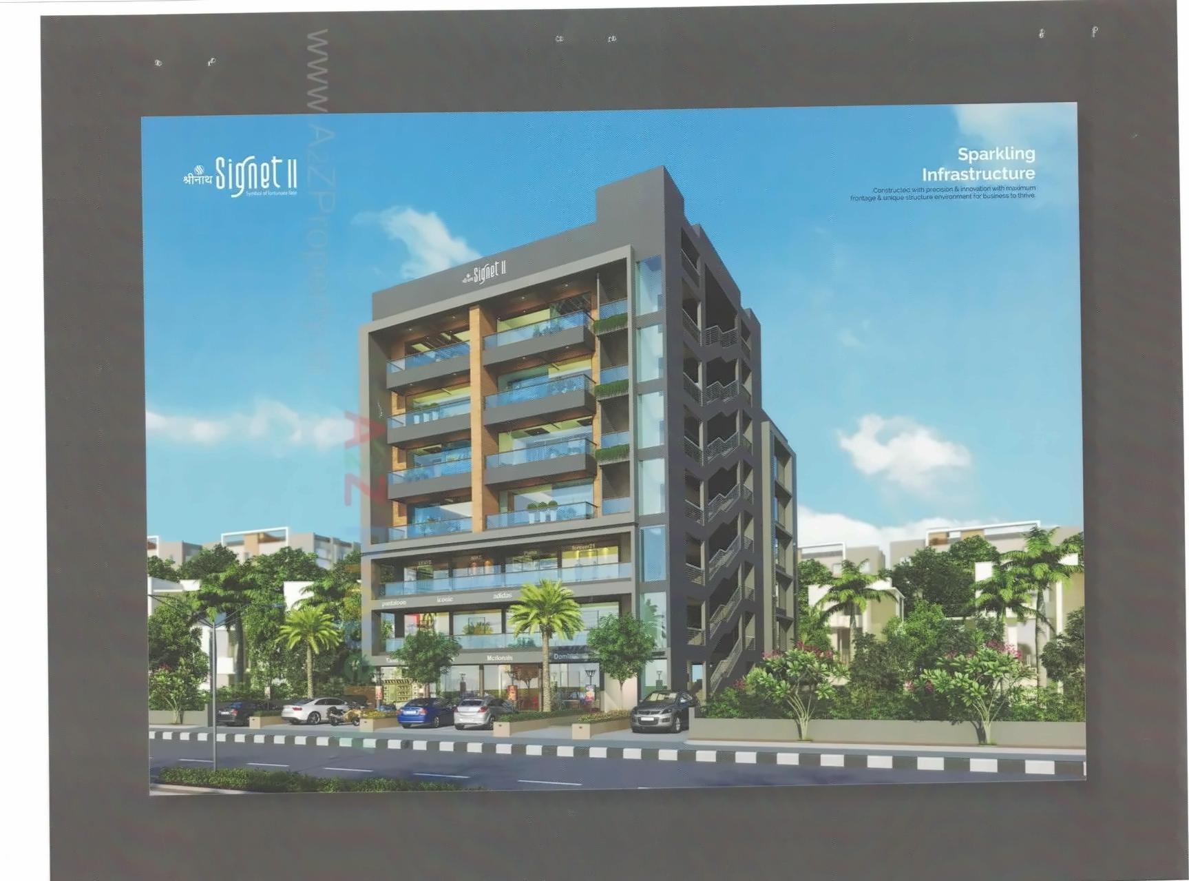 3D Elevation of real estate project Shreenath Signet Ii located at Nikol, Ahmedabad, Gujarat