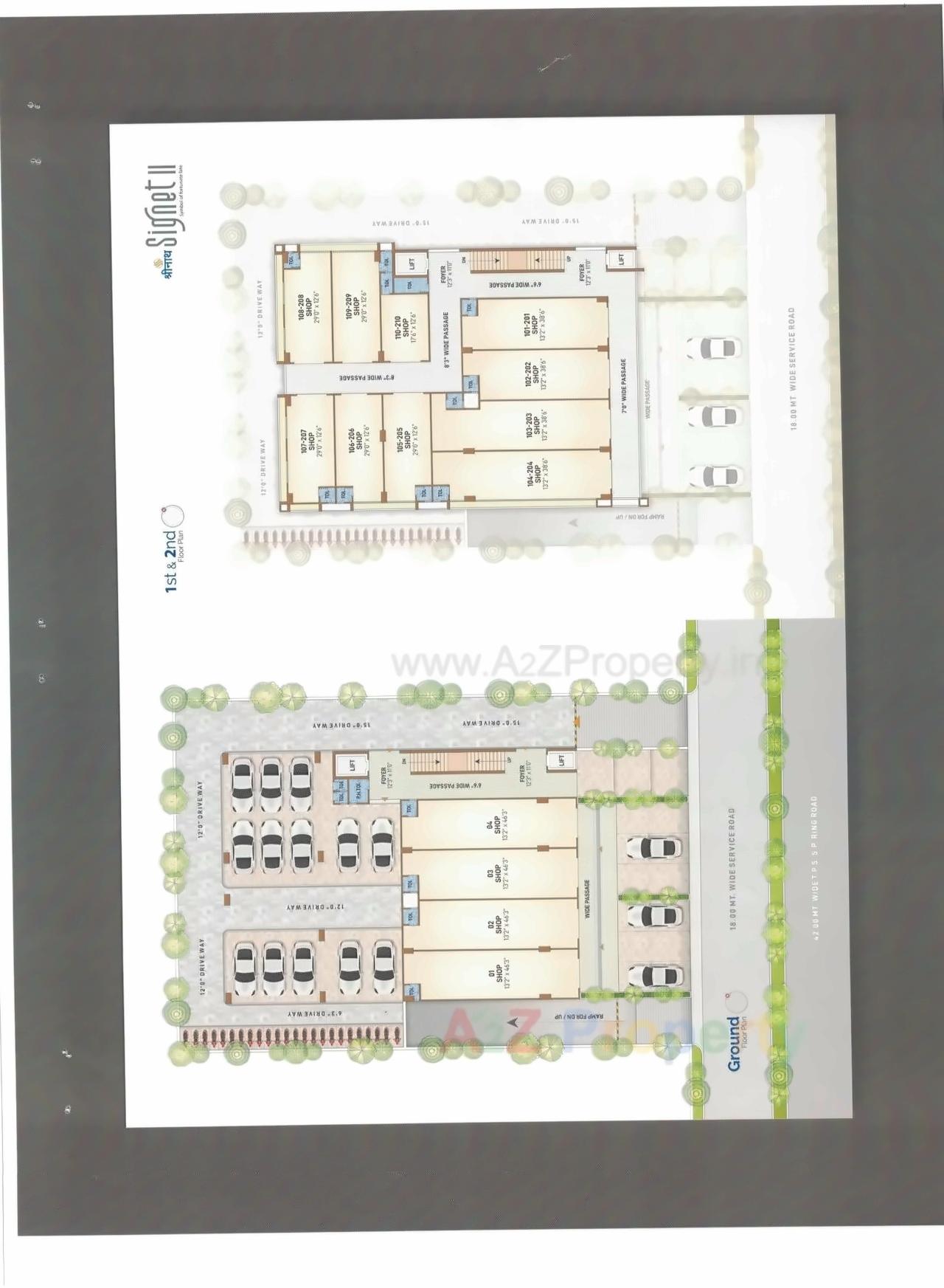 Layout of real estate project Shreenath Signet Ii located at Nikol, Ahmedabad, Gujarat