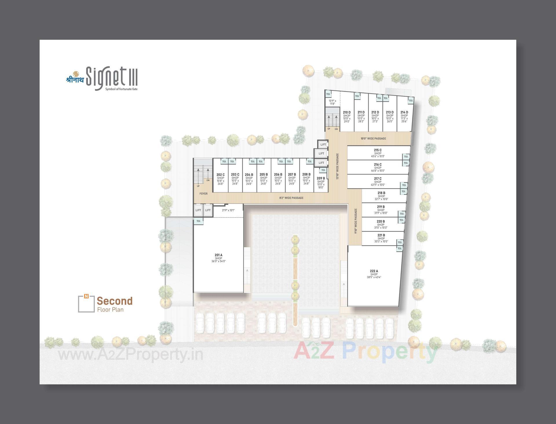 Layout of real estate project Shreenath Signet located at Ahmedabad, Ahmedabad, Gujarat