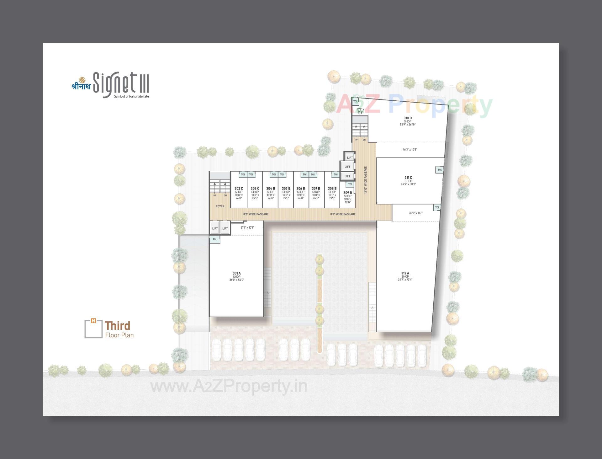 Layout of real estate project Shreenath Signet located at Ahmedabad, Ahmedabad, Gujarat