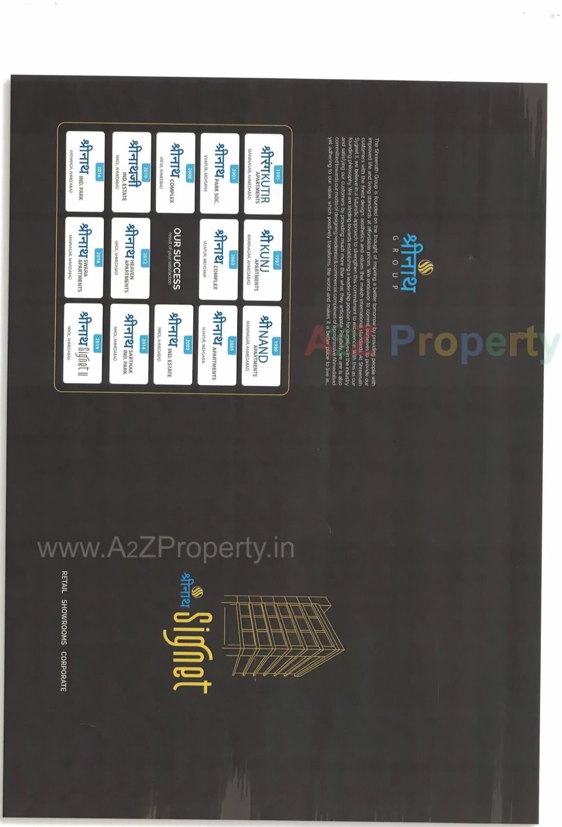 Layout of real estate project Shreenath Signet located at Ghodasar, Ahmedabad, Gujarat