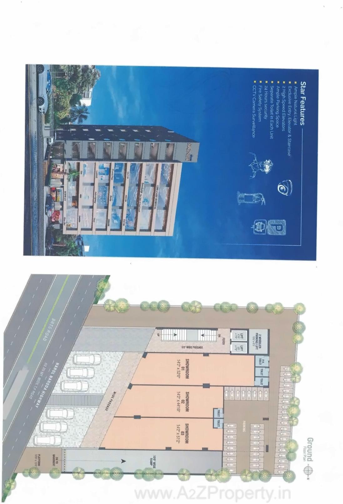 Layout of real estate project Shreenath Signet located at Ghodasar, Ahmedabad, Gujarat