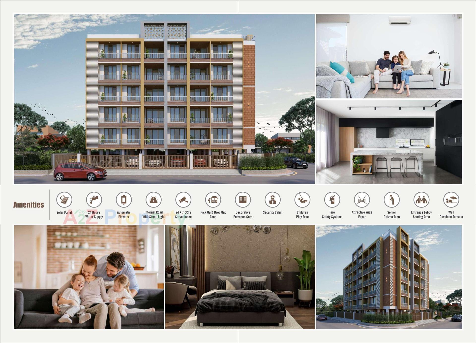 3D Elevation of real estate project Shreeram Apartment located at Vasna, Ahmedabad, Gujarat