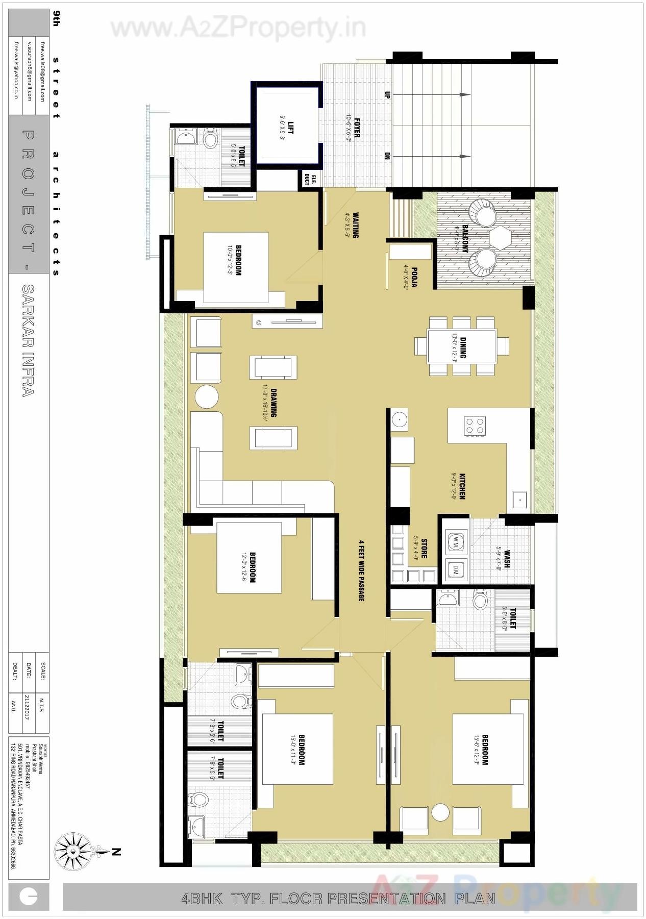 Layout of real estate project Shrey Residency located at Usmanpura, Ahmedabad, Gujarat