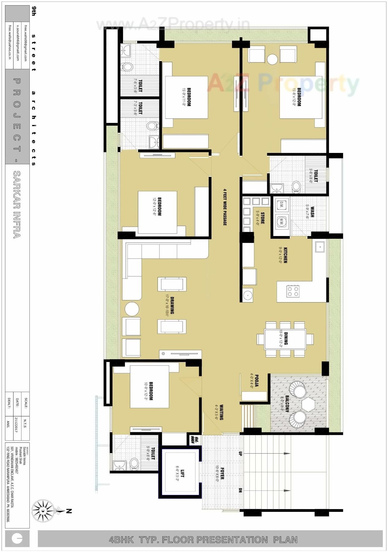 Layout of real estate project Shrey Residency located at Usmanpura, Ahmedabad, Gujarat