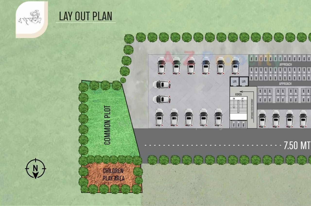 Layout of real estate project Shri Hari Greens located at Naroda, Ahmedabad, Gujarat