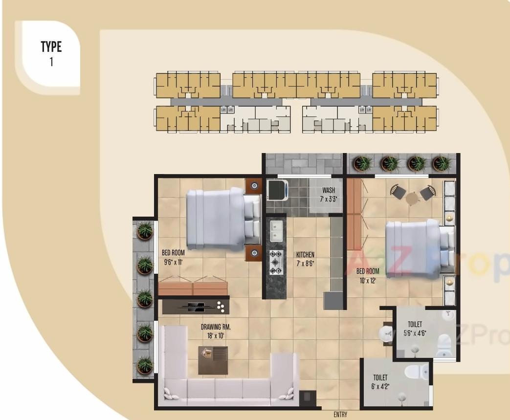 Layout of real estate project Shri Hari Greens located at Naroda, Ahmedabad, Gujarat