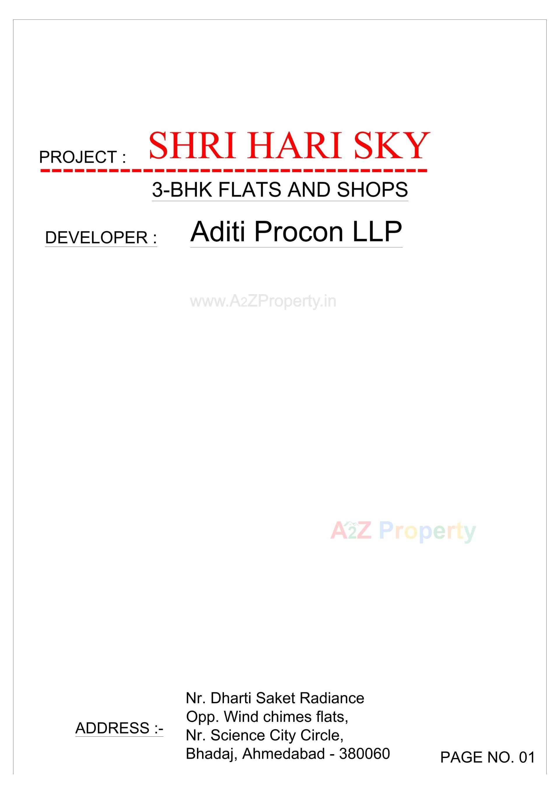  of real estate project Shri Hari Sky located at Bhadaj, Ahmedabad, Gujarat