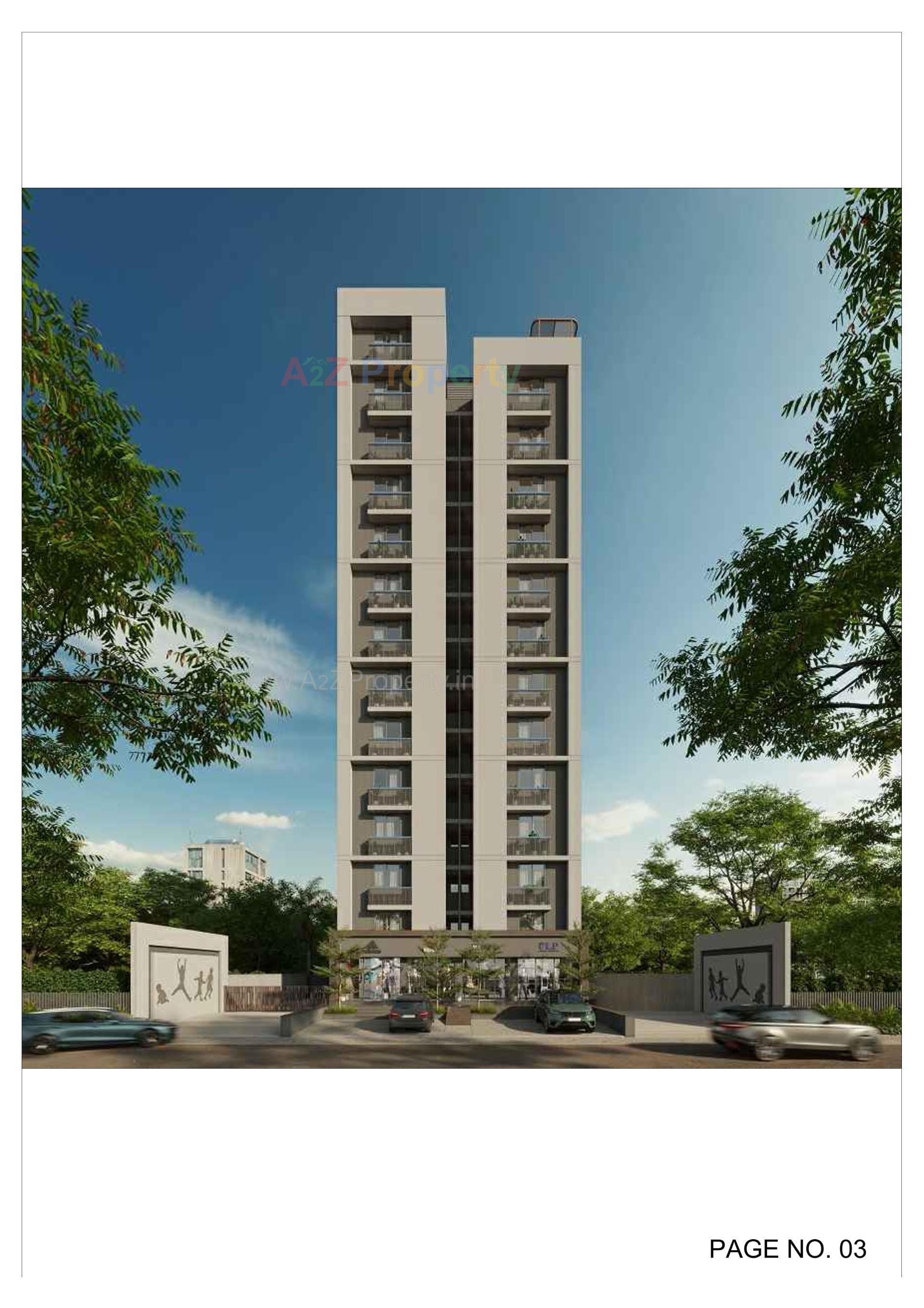 3D Elevation of real estate project Shri Hari Sky located at Bhadaj, Ahmedabad, Gujarat