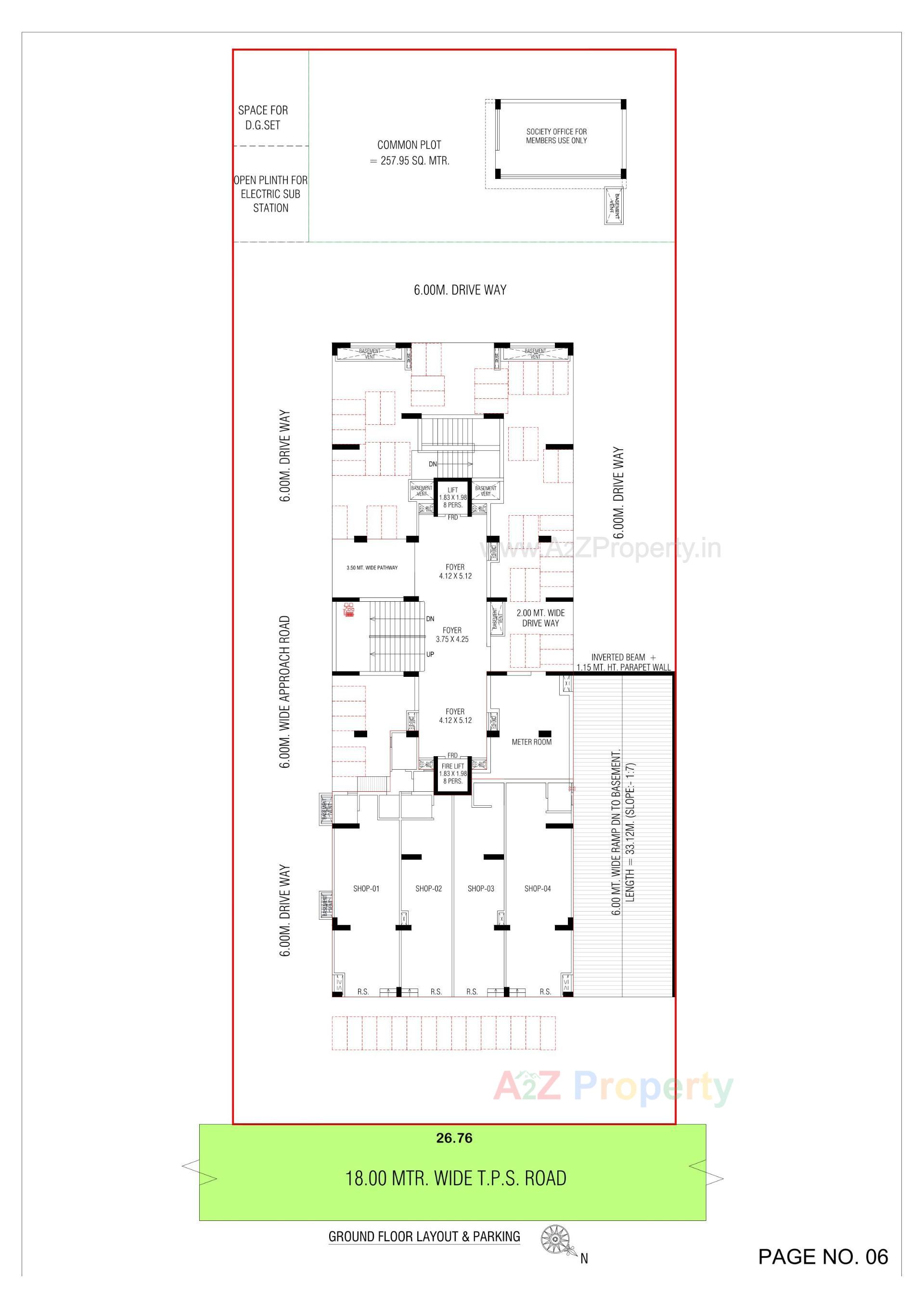Layout of real estate project Shri Hari Sky located at Bhadaj, Ahmedabad, Gujarat