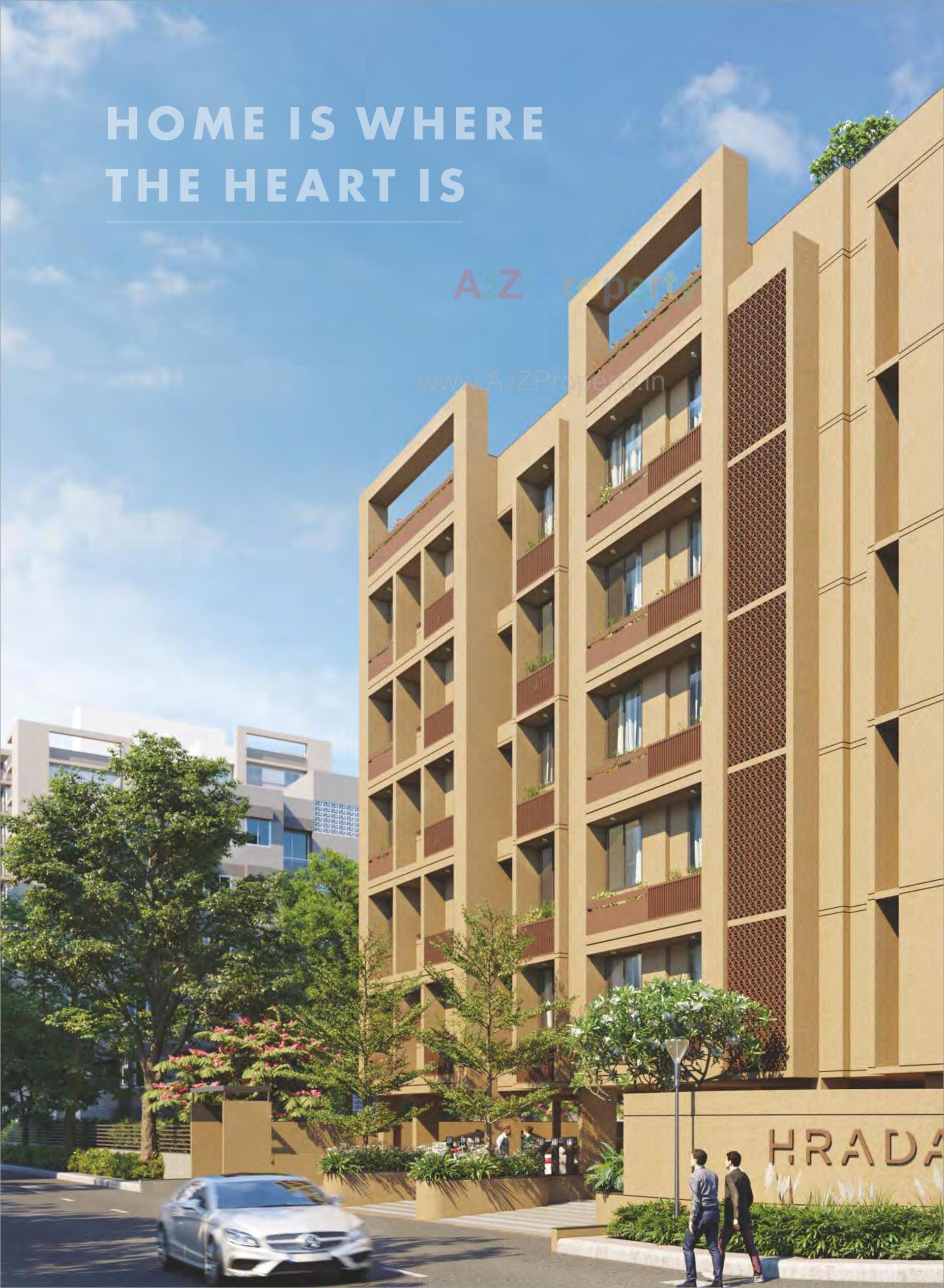 3D Elevation of real estate project Shri Hraday Appartments located at Paldi, Ahmedabad, Gujarat
