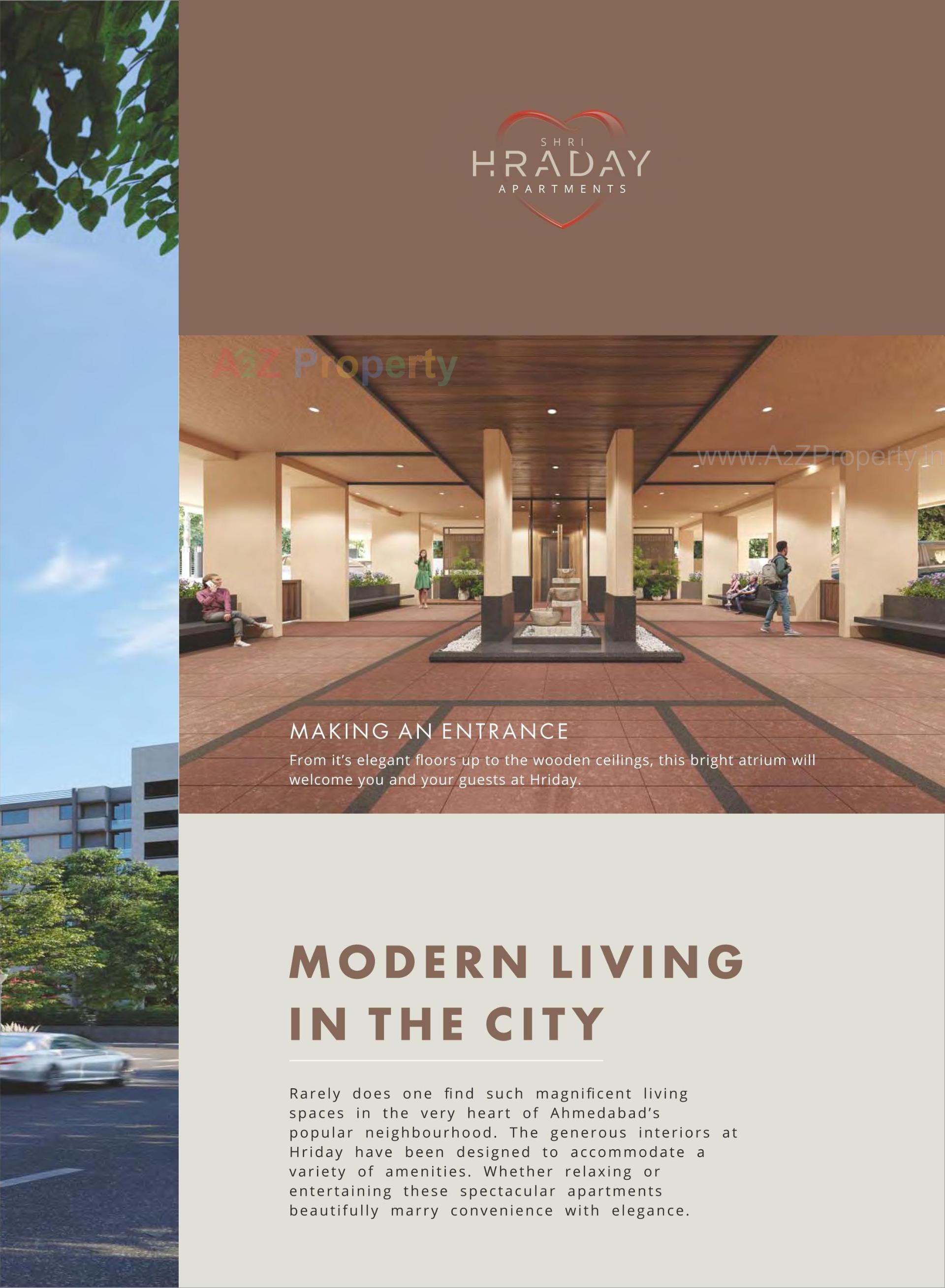 3D Elevation of real estate project Shri Hraday Appartments located at Paldi, Ahmedabad, Gujarat