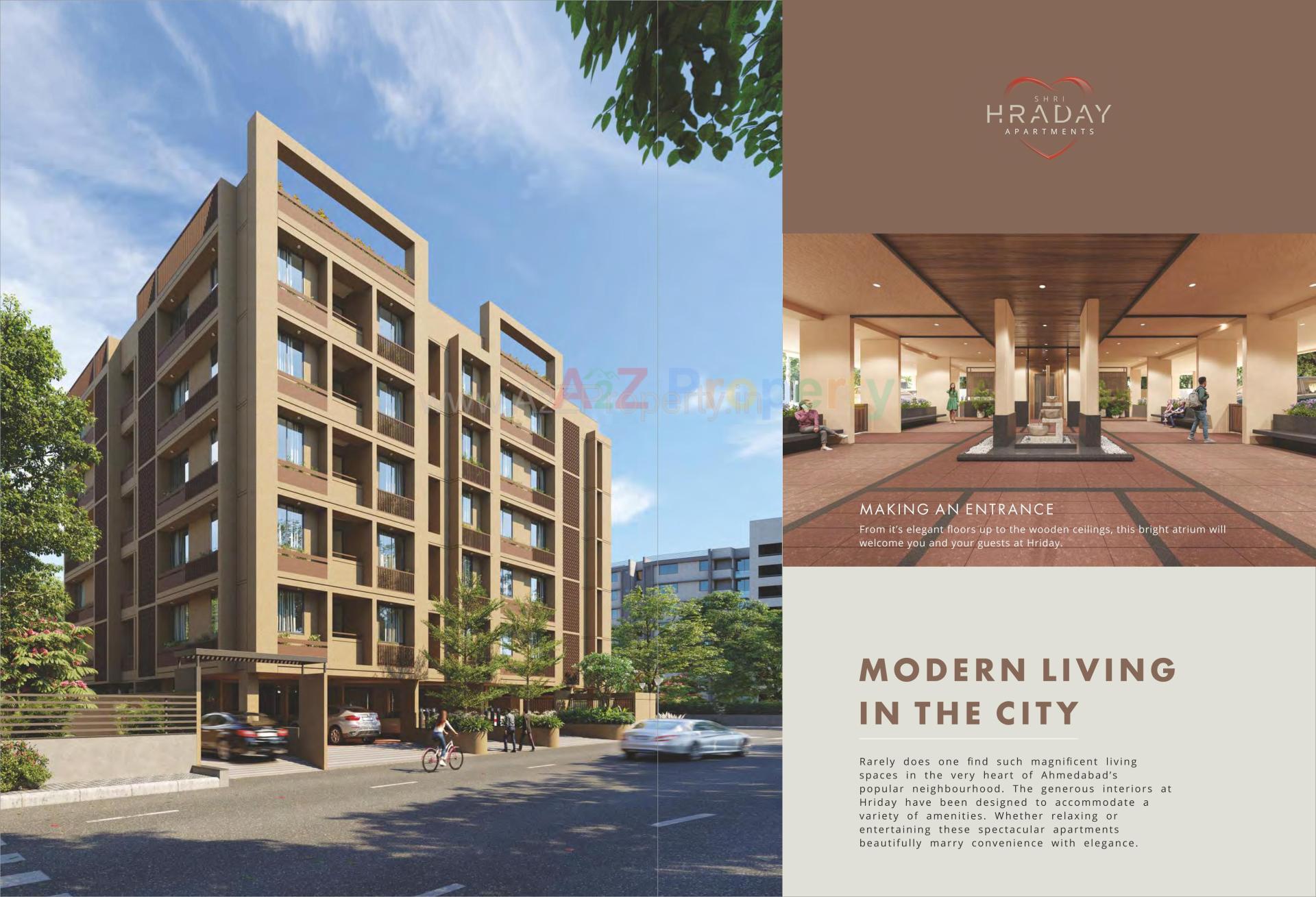 3D Elevation of real estate project Shri Hraday Appartments located at Paldi, Ahmedabad, Gujarat