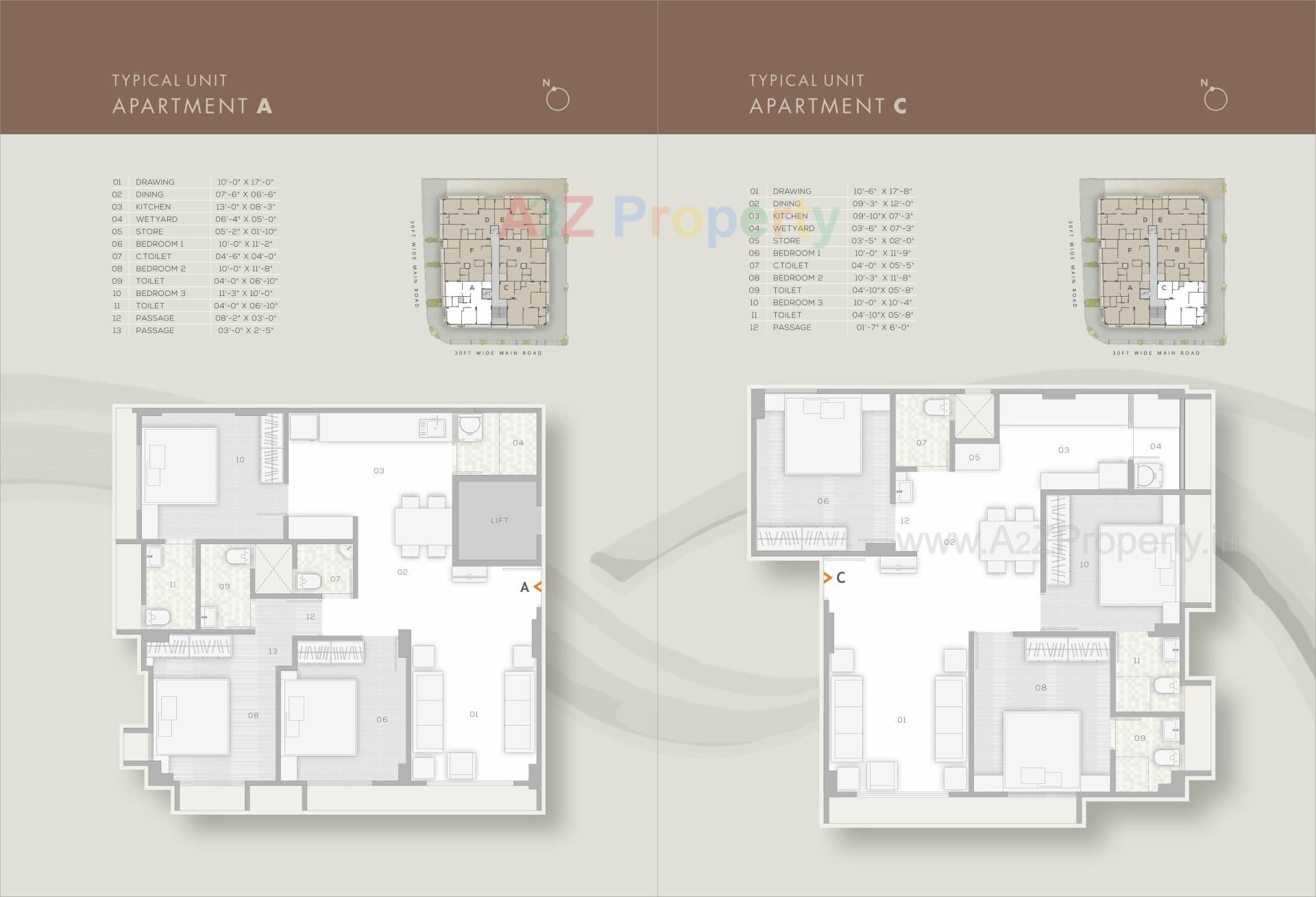 Layout of real estate project Shri Hraday Appartments located at Paldi, Ahmedabad, Gujarat