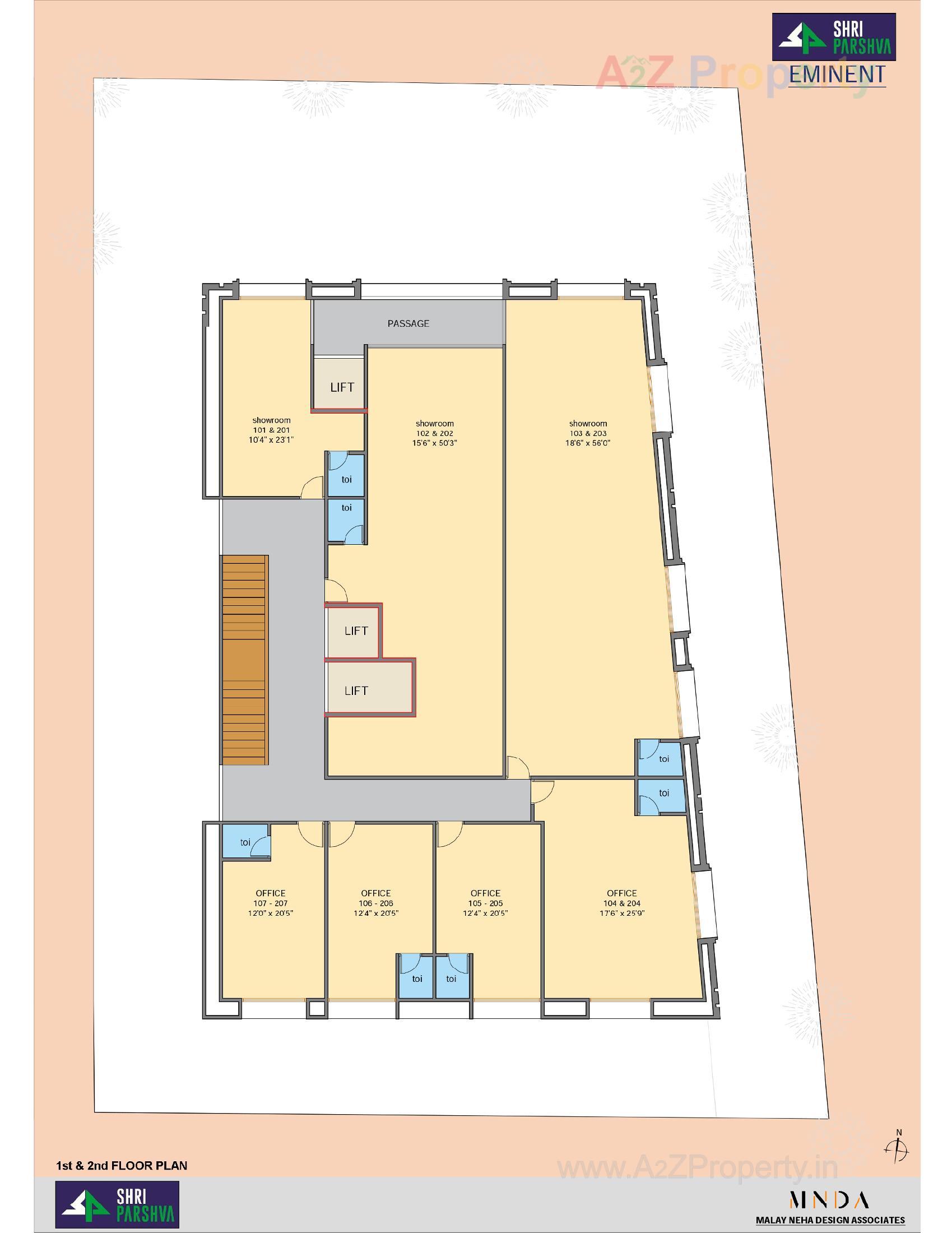 Layout of real estate project Shri Parshva Eminent located at Chhadavad, Ahmedabad, Gujarat