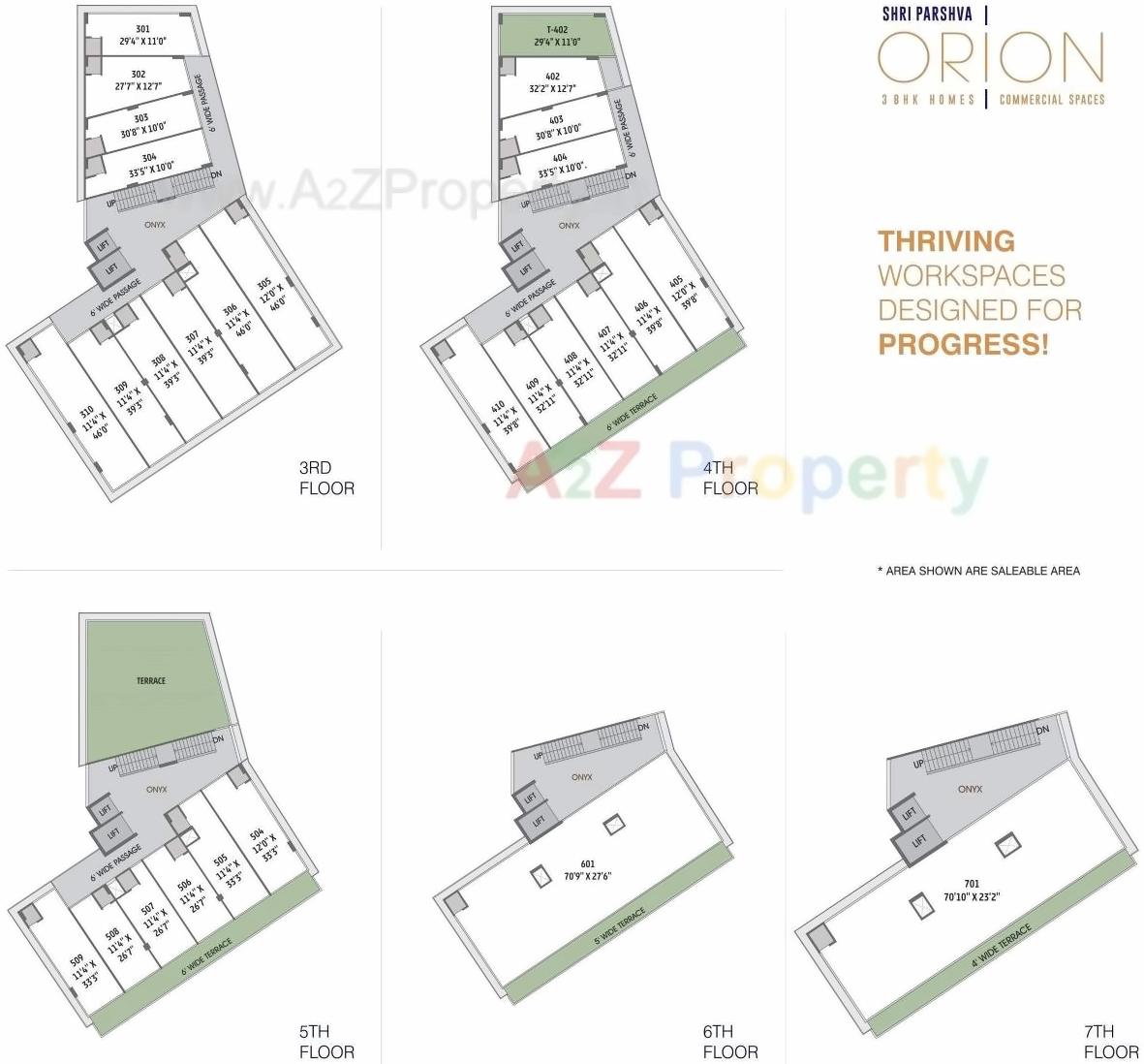 Layout of real estate project Shri Parshva Orion located at Paldi, Ahmedabad, Gujarat