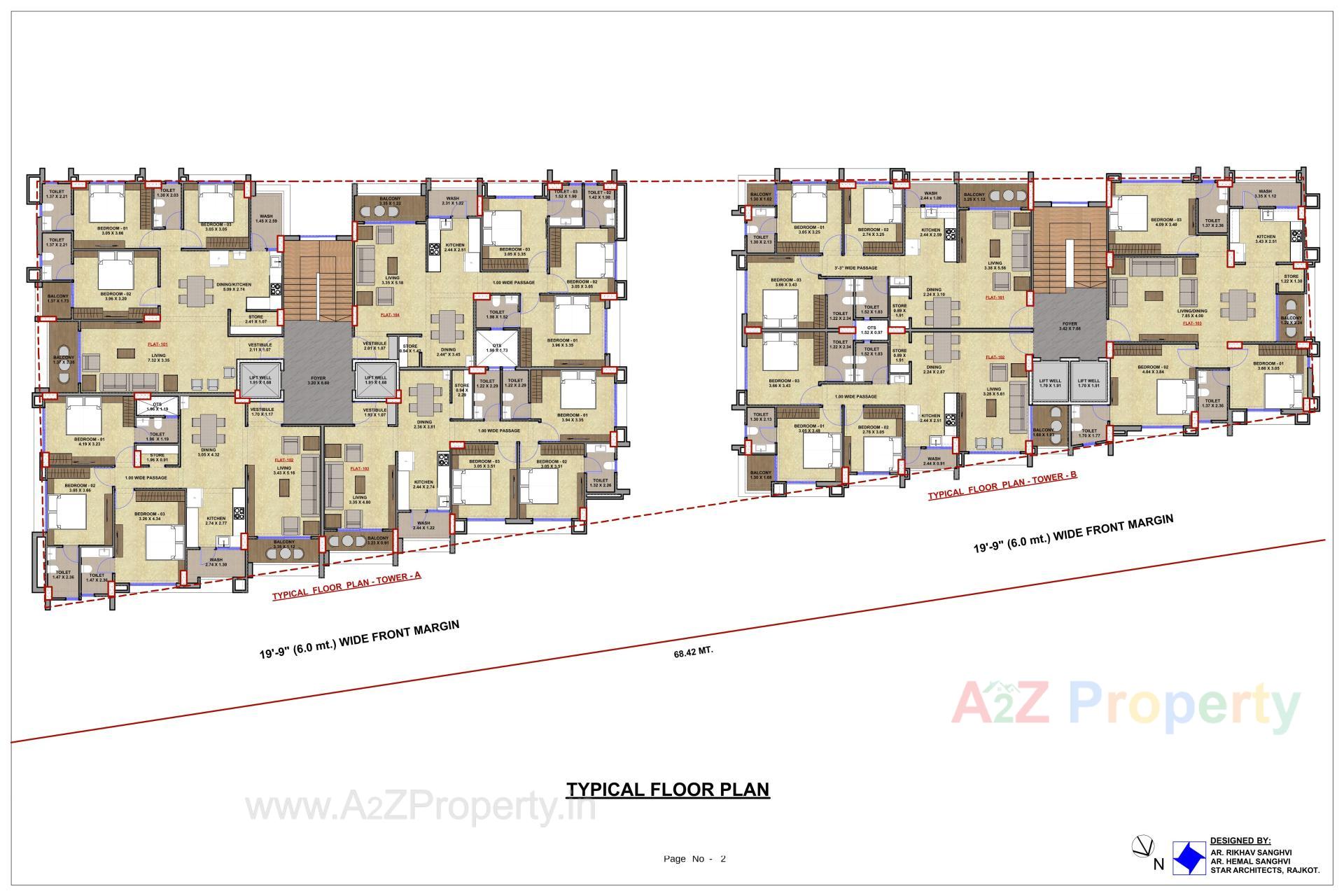 Layout of real estate project Shri Parshva Uday Flat located at Paldi, Ahmedabad, Gujarat