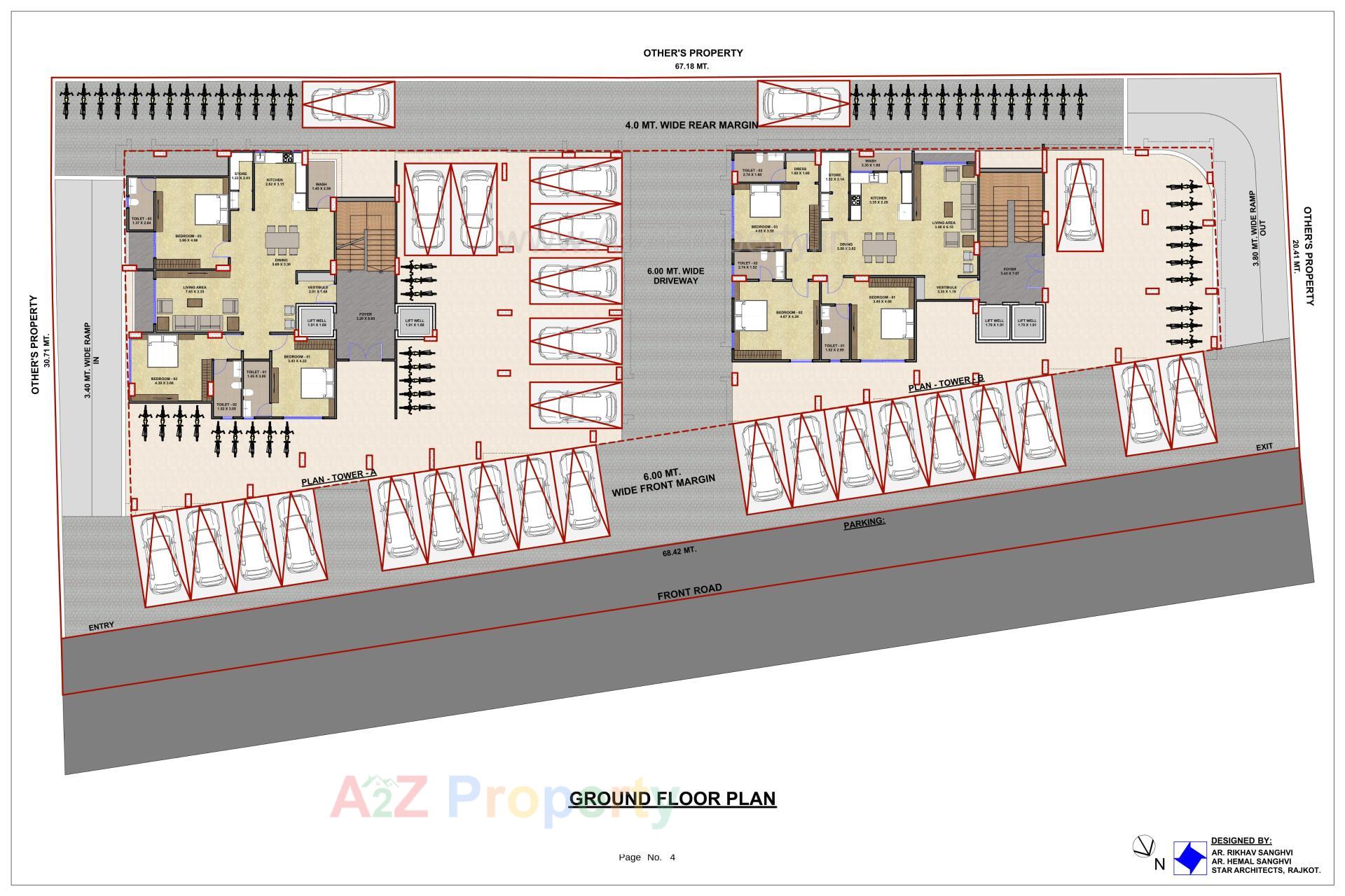 Layout of real estate project Shri Parshva Uday Flat located at Paldi, Ahmedabad, Gujarat