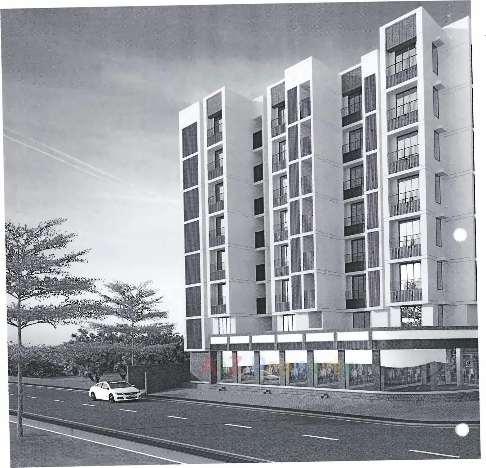 3D Elevation of real estate project Shrikunj Sky located at Ahmedabad, Ahmedabad, Gujarat