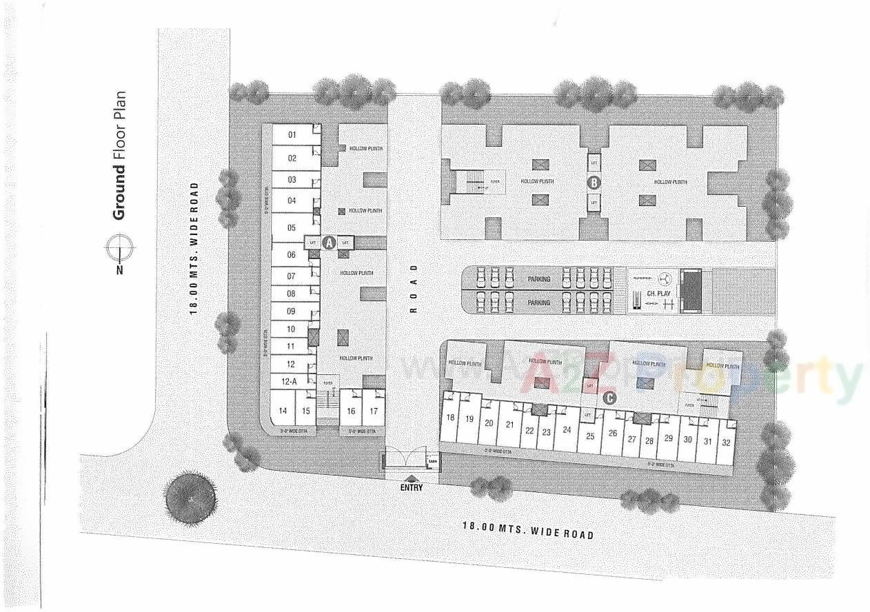 Layout of real estate project Shrimad Afford located at Nikol, Ahmedabad, Gujarat