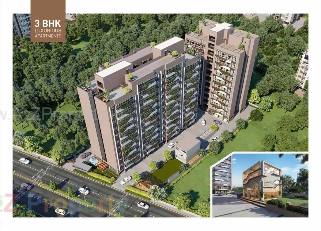 3D Elevation of real estate project Shrimleela Evoq located at Ahmedabad, Ahmedabad, Gujarat