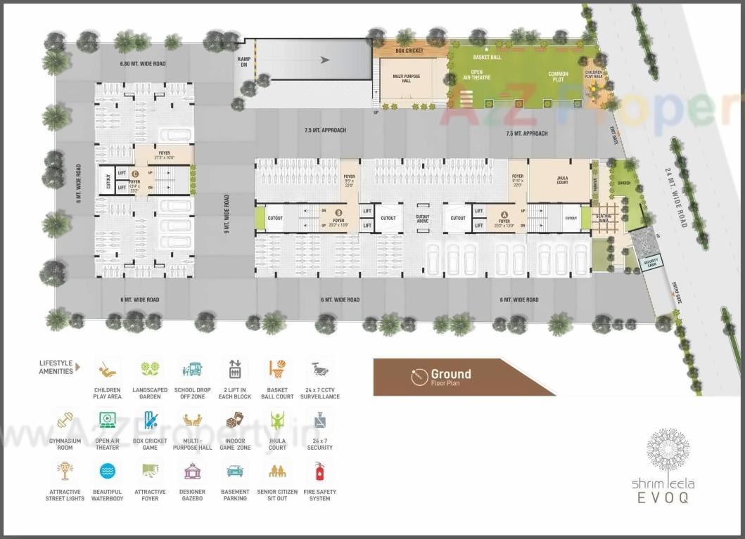 Layout of real estate project Shrimleela Evoq located at Ahmedabad, Ahmedabad, Gujarat