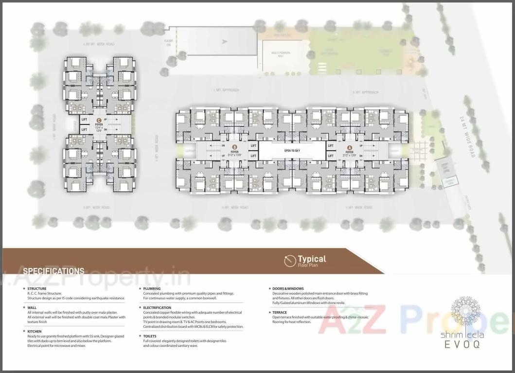 Layout of real estate project Shrimleela Evoq located at Ahmedabad, Ahmedabad, Gujarat