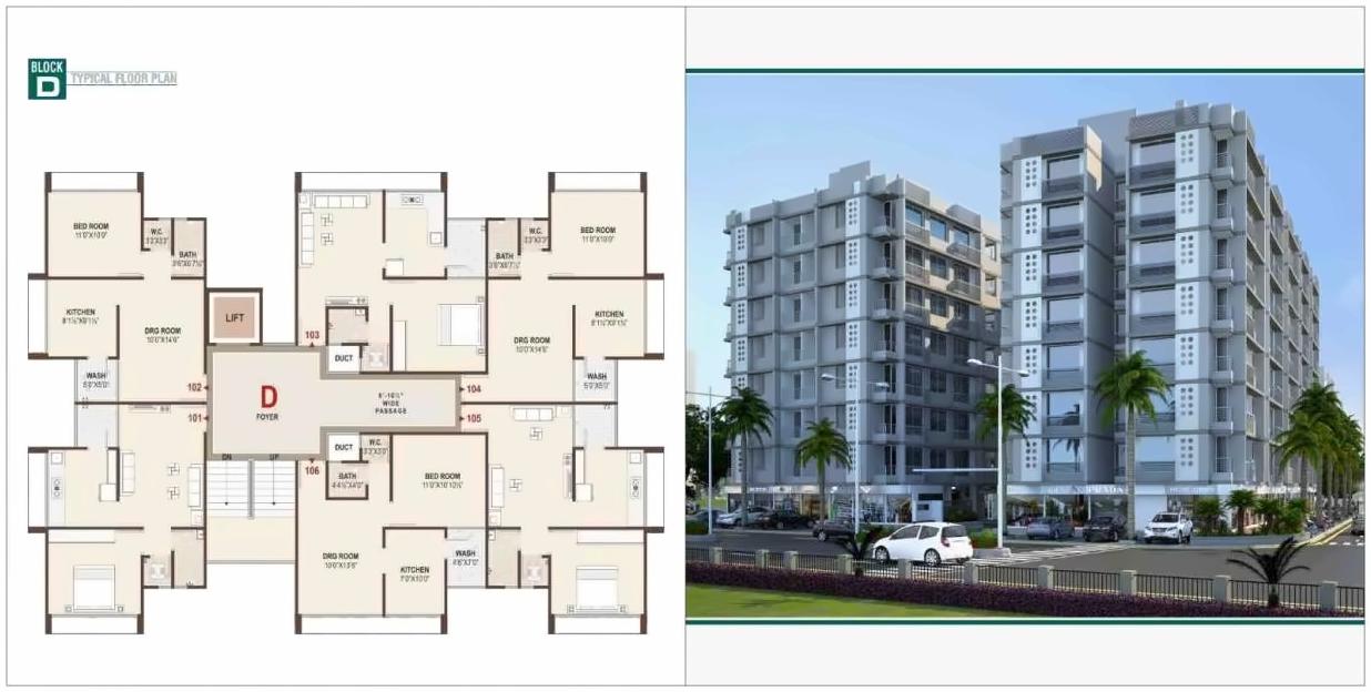 Layout of real estate project Shrinand City located at Ramol, Ahmedabad, Gujarat