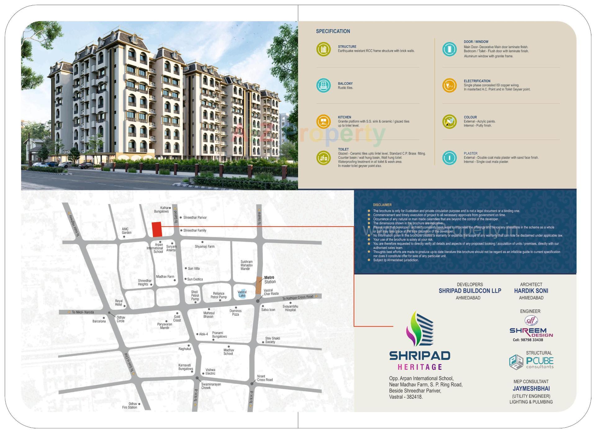  of real estate project Shripad Heritage located at Vastral, Ahmedabad, Gujarat